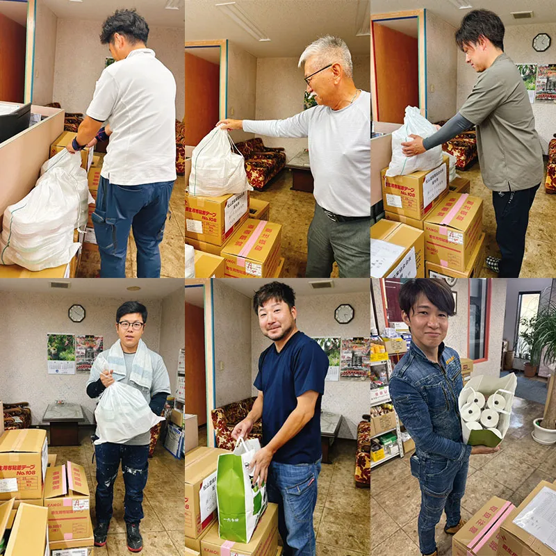 副資材配布の様子